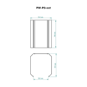 Pared protectora SKAMET para estufas de sauna de leña modelo PS - 4