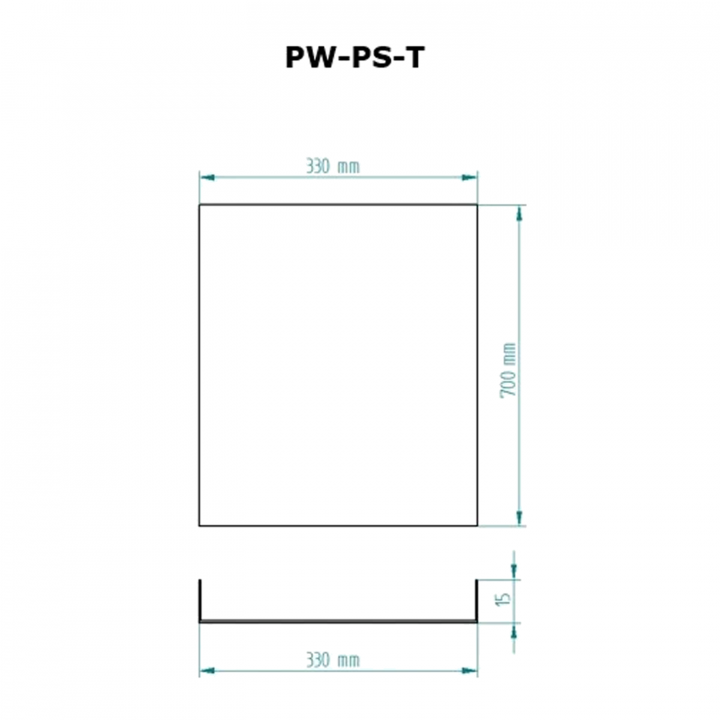 Pared protectora SKAMET para estufas de sauna de leña modelo PS, PW-PS-T