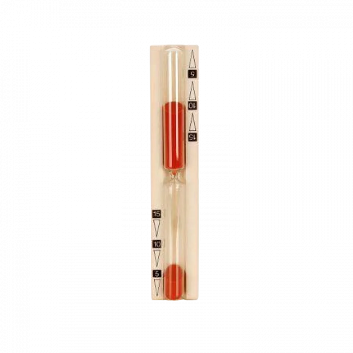 Reloj de arena para sauna - 15 min, rojo