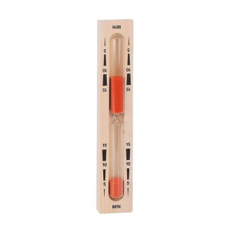 Reloj de arena para sauna - 15 min, rojo 55x320x35 mm
