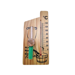 Reloj de arena - termómetro de alcohol, verde 