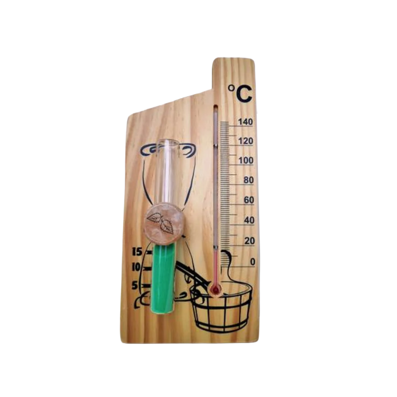Reloj de arena - termómetro de alcohol, verde