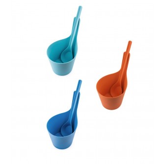 Juego de cubos y cucharones multicolor de bioplástico RENTO 5 l