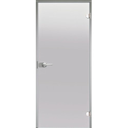 Puerta de cristal HARVIA, marco de aluminio 7x21, con cerradura  Puerta de cristal HARVIA, marco de aluminio 7x21, con cerradura