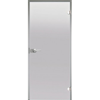 Puerta de cristal HARVIA, marco de aluminio 9 x 21, con cerradura