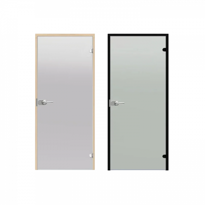 Puerta de cristal HARVIA, marco de pino 7 x 21, con cerradura
