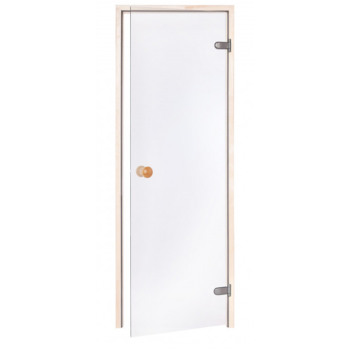 Puertas estándar para sauna, 70 x 210, color álamo temblón, transparentes.
