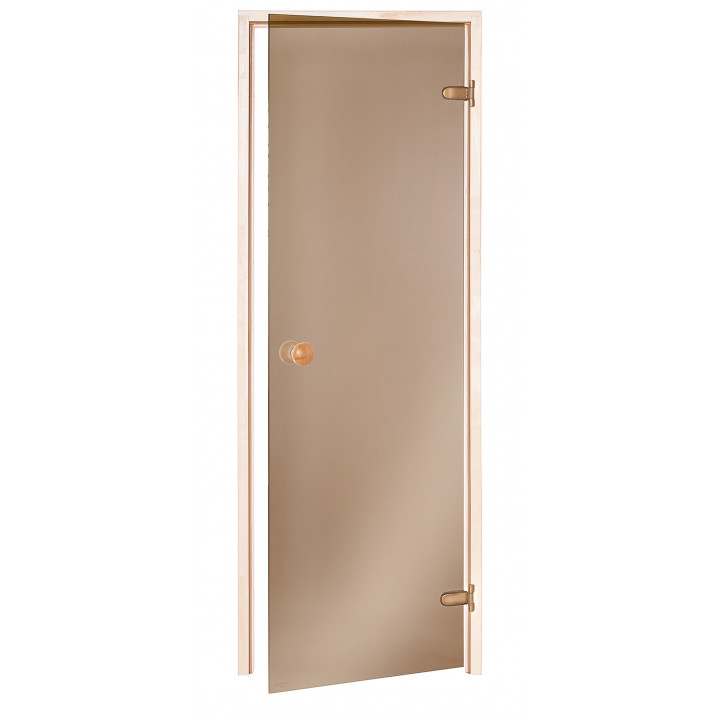 Puertas estándar para sauna, 70 x 190 cm, color álamo temblón, bronce.