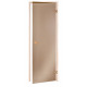 Puertas estándar para sauna, 70 x 190 cm, color álamo temblón, bronce.