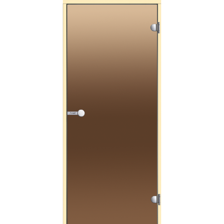 Puertas de sauna de cristal HARVIA 7x19, Álamo temblón, Bronce