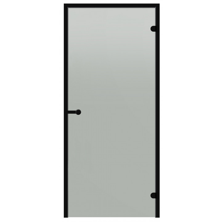 Puertas de sauna de cristal HARVIA 8x21 (marco de pino negro), satinado