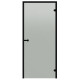Puertas de sauna de cristal HARVIA 8x21 (marco de pino negro), satinado