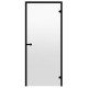 Puertas de sauna de cristal HARVIA 8x21 (marco de pino negro), transparente