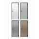 Puertas de sauna de cristal HARVIA 8x21 (marco de pino negro), transparente