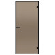 Puertas de sauna de cristal HARVIA 9x19 (marco de pino negro), bronce