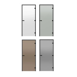 Puertas de sauna de cristal HARVIA 8x19 (marco de pino negro) 