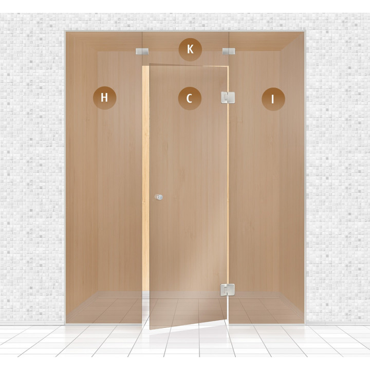 Pared de cristal de sauna, AD TYPE 1