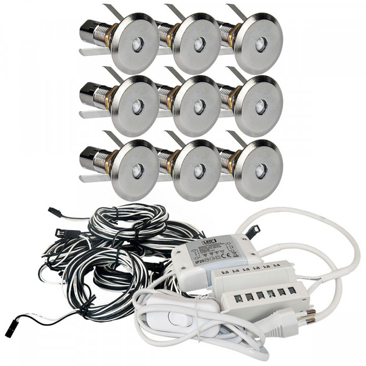 Iluminación para sauna de teflón, 9 unidades.