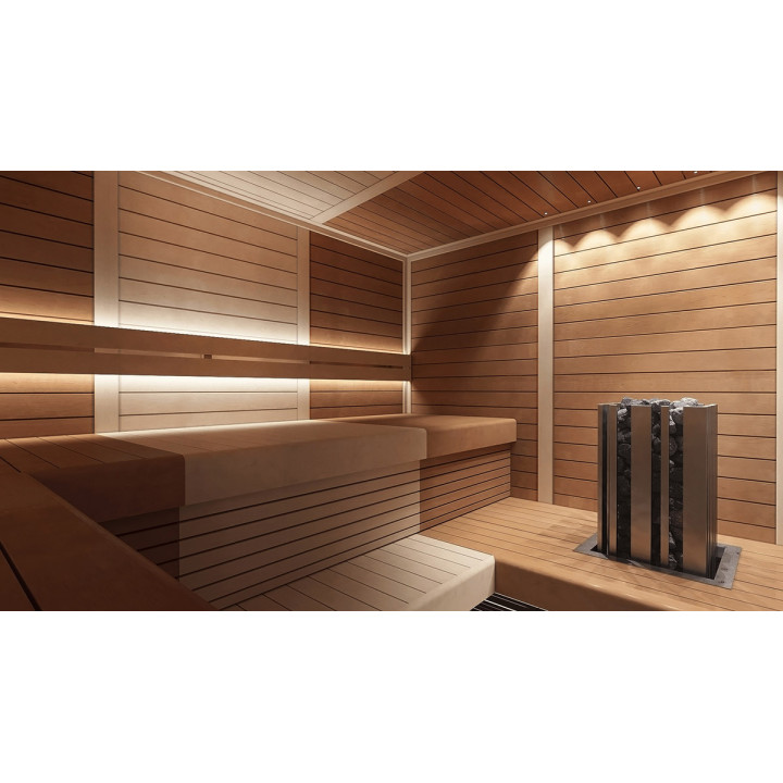 Revestimiento térmico de álamo STP, 15 x 90 mm, 6 uds., Clase A