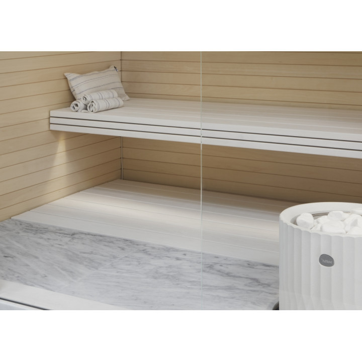 Estufa de sauna TULIKIVI RIITE, blanca, sin panel de control