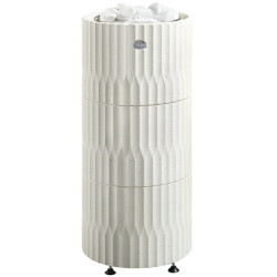 Estufa de sauna TULIKIVI RIITE, blanca, con panel de control