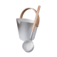 Juego de cubo y cucharón de aluminio TYLOHELO, gris