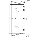 Puertas de vidrio TYLOHELO 101G para sauna de vapor - 2