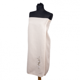 Delantal de sauna para mujer - LINO, bordado