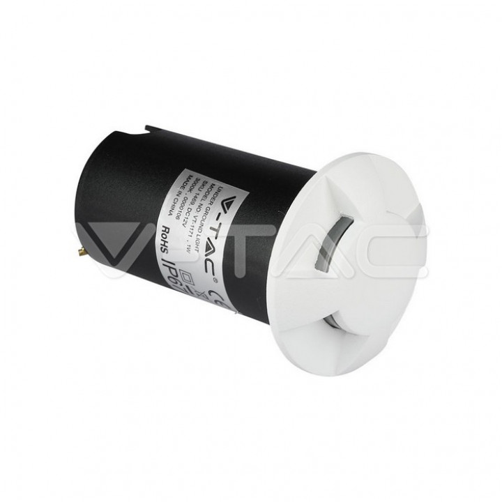Bañador de suelo LED 1W Blanco 4 vías 3000K