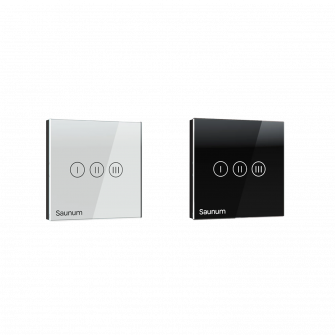 Interruptor táctil Saunum Base para dispositivo de control de climatización, blanco o negro.