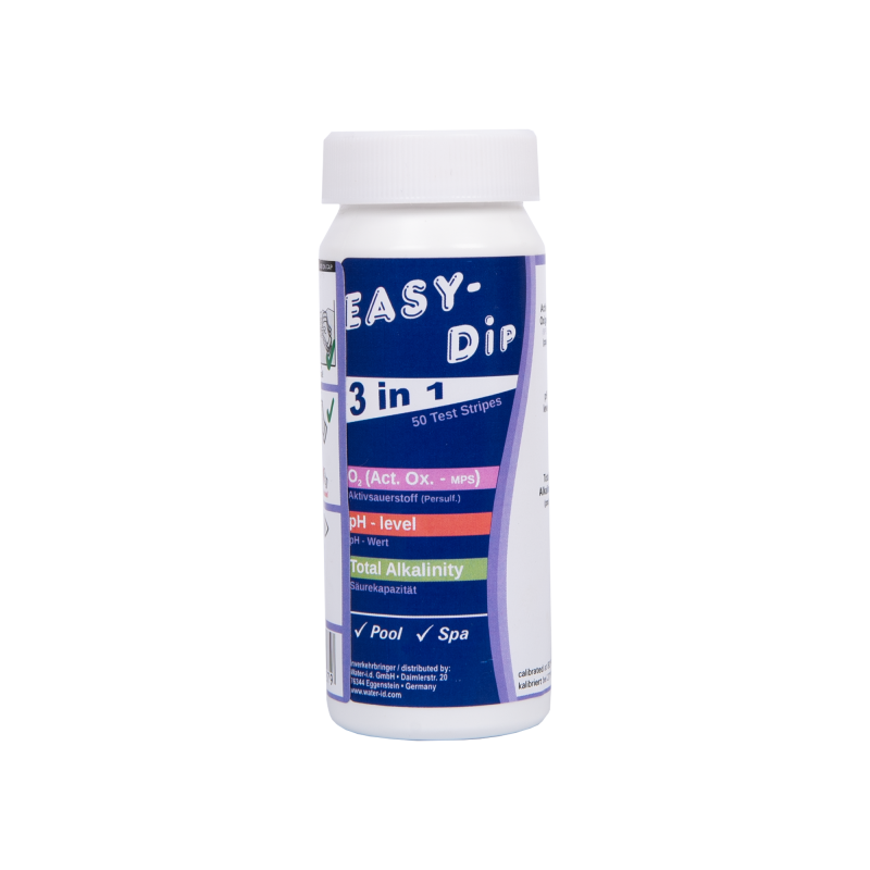Tiras reactivas de agua Easy-Dip 3 en 1, para pruebas de pH/O2/Alcalinidad