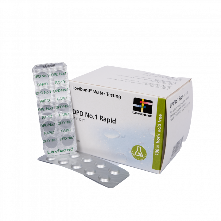 Pastillas para análisis de agua DPD 1, determinación de cloro, 10 pastillas