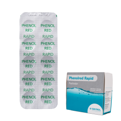 Tabletas para análisis de agua Phenolred Rapid, para determinación del pH, 10 tabletas  Tabletas para análisis de agua Phenolred Rapid, para determinación del pH, 10 tabletas
