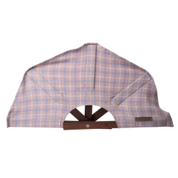 Ventilador de sauna, tejido a cuadros 