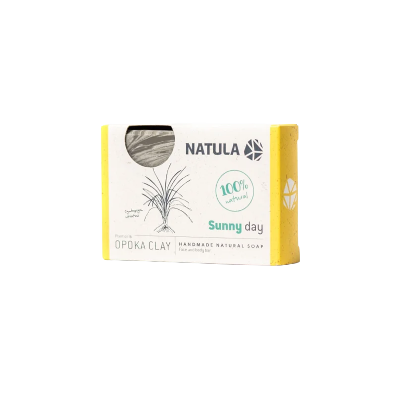 Jabón facial y corporal NATULA con roca de opoka y limoncillo 100 g