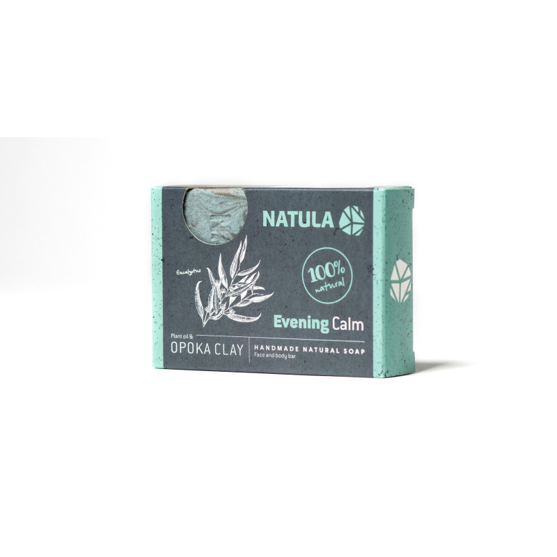 Jabón facial y corporal NATULA con roca de opoka y eucalipto 100g