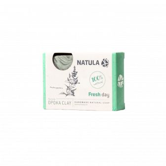Jabón facial y corporal NATULA con roca de opoka y menta 100g