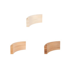 Arco interior para bancos de sauna modulares, 40x140x330mm  Arco interior para bancos de sauna modulares, 40x140x330mm