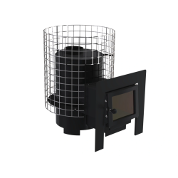 Estufa de leña para sauna - VILPRA GRANNUS-8-LV con hogar exterior 