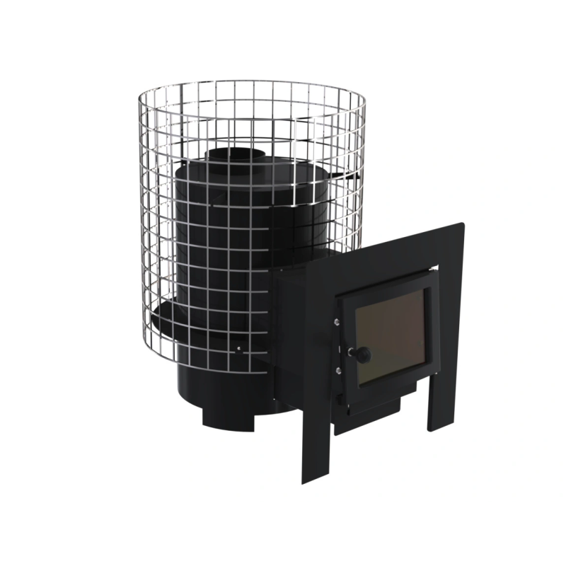 Estufa de leña para sauna - VILPRA GRANNUS-8-LV con hogar exterior