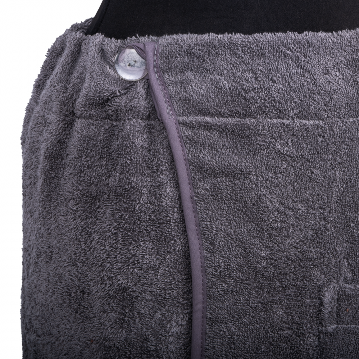 Set de regalo en caja para ÉL. Gorro y delantal de sauna para hombre - GRIS