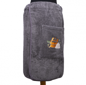 Delantal de sauna para hombre - GRIS