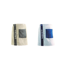 Delantal de sauna para hombre gris, azul  Delantal de sauna para hombre gris, azul