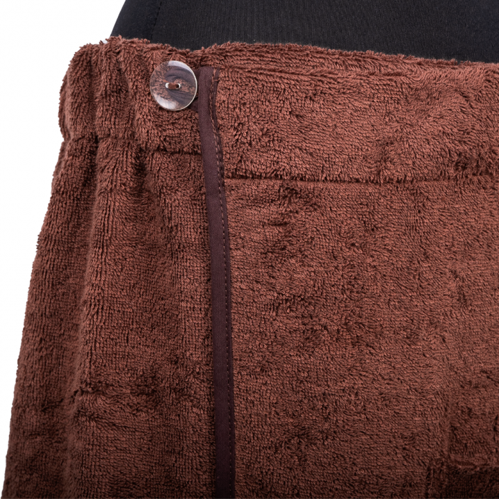 Set de regalo en caja para ÉL. Gorro y delantal de sauna para hombre - MARRÓN