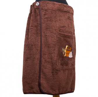 Delantal de sauna para hombre - MARRÓN