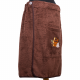 Set de regalo en caja para ÉL. Gorro y delantal de sauna para hombre - MARRÓN