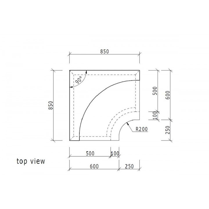 Asiento de esquina para sauna de vapor WEDI 850mm