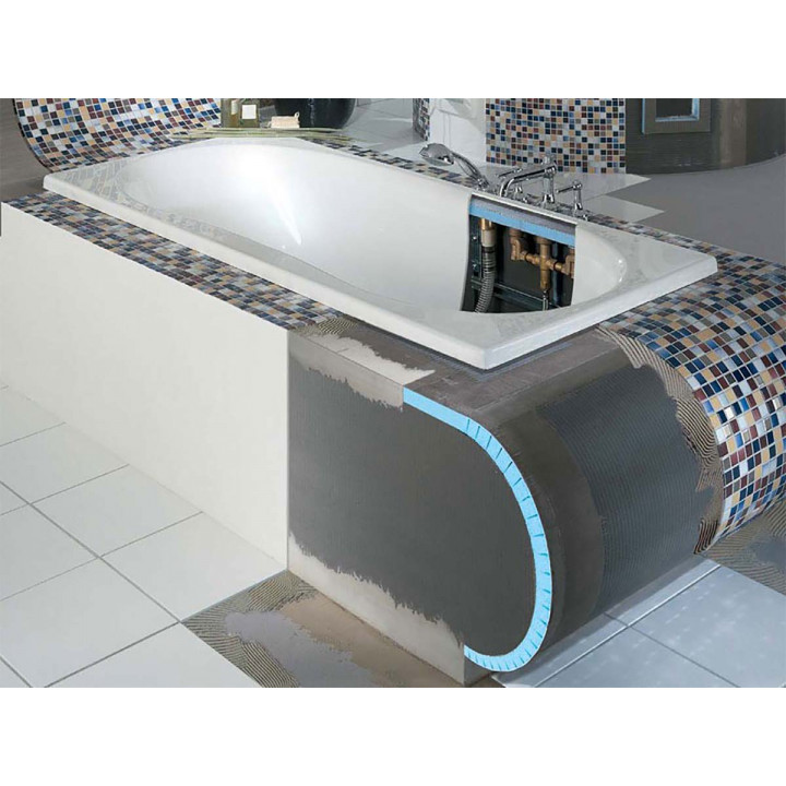 Tablero de construcción flexible WEDI, curvado longitudinalmente