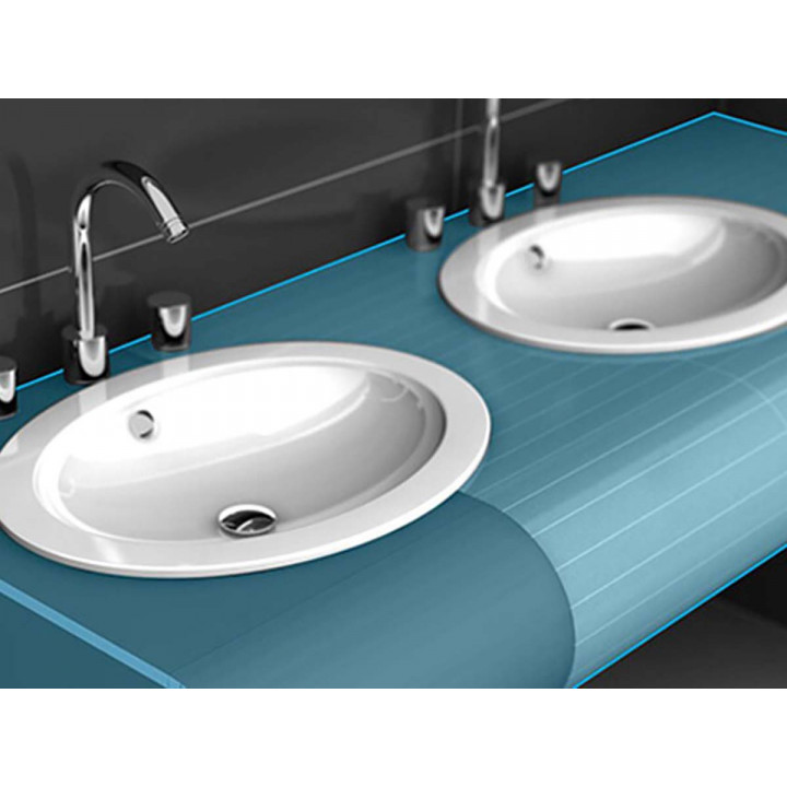 Tablero de construcción flexible WEDI, curvado longitudinalmente