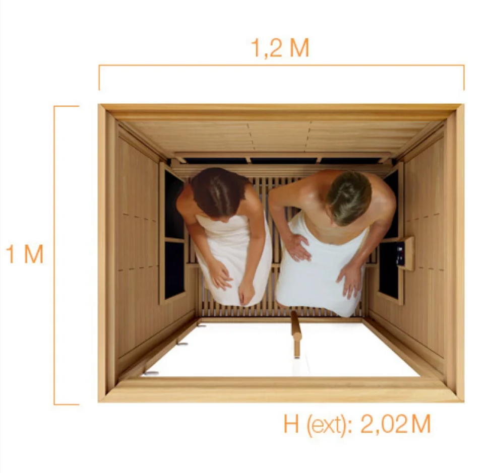 Cabina de sauna de infrarrojos Sawo